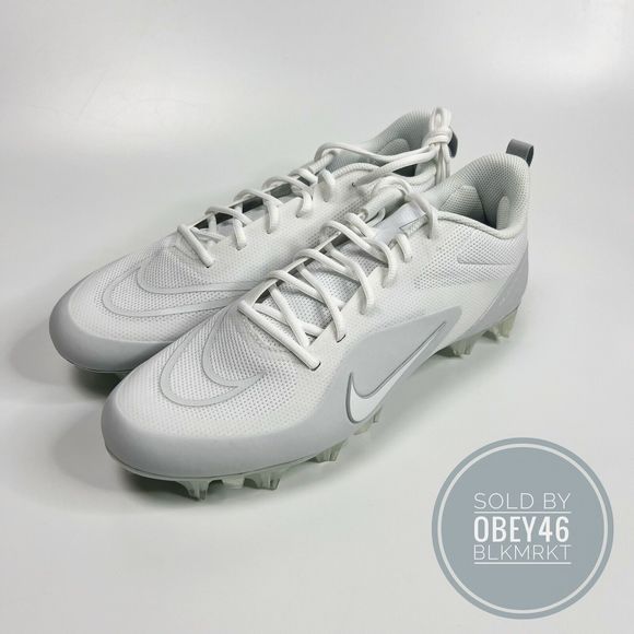Nike Alpha Huarache 8 Pro Mens LAX Lacrosse Cleats White Gray CW4439-110 Size 12 - Picture 2 of 5